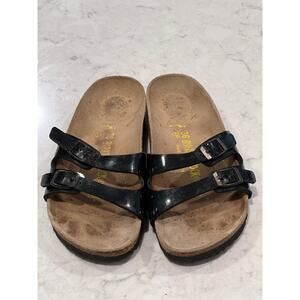 Birkenstock Women’s Patent Leather Buckle Strap Sydney Sandals Size‎ 5 Black